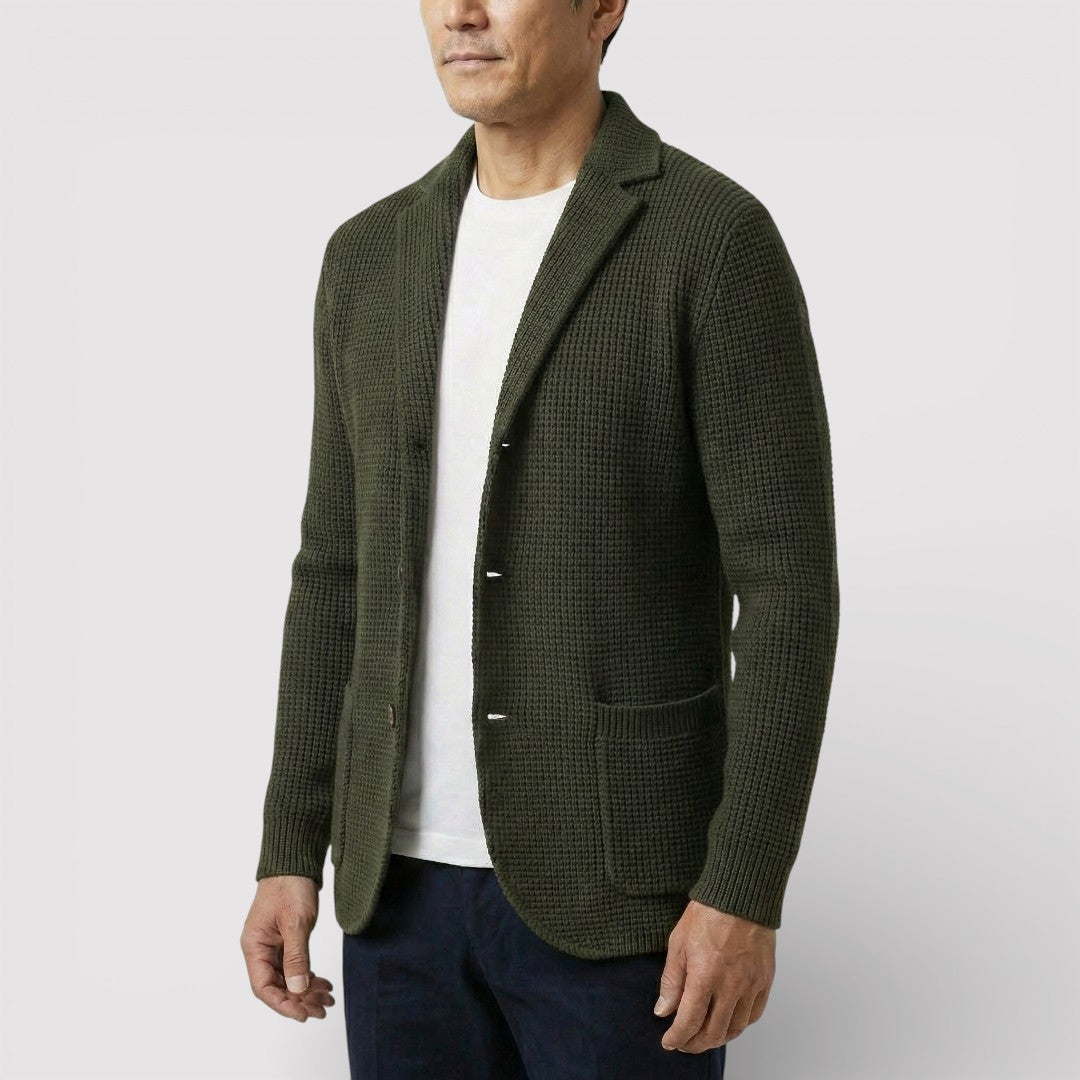 ROLF ワッフルニット・カーディガン