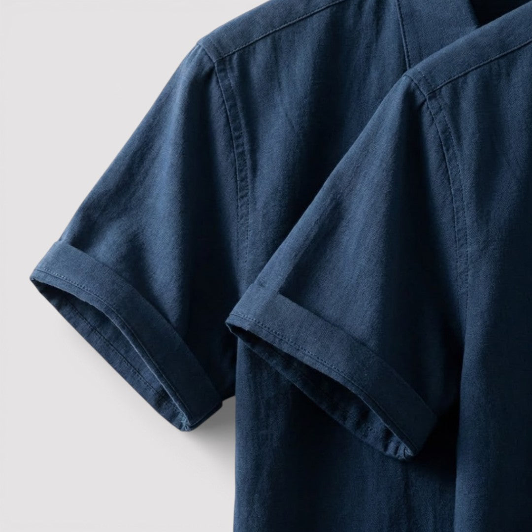 VAREN リネン混レギュラー・ポロシャツ