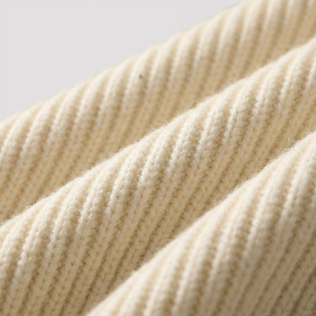 ARNO リブ編みフードカーディガン