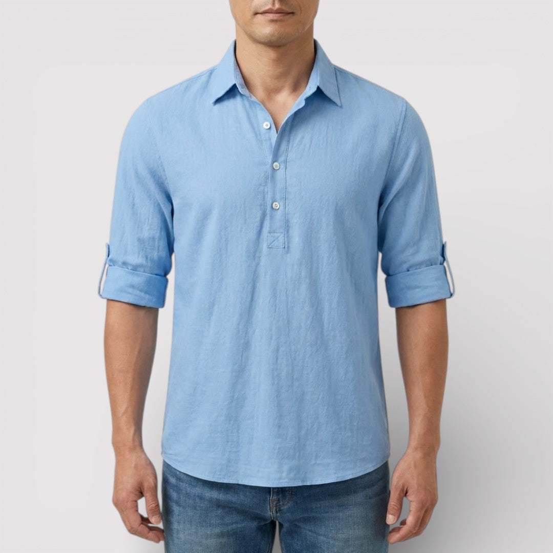 FABIO 春夏リネン・ポロシャツ