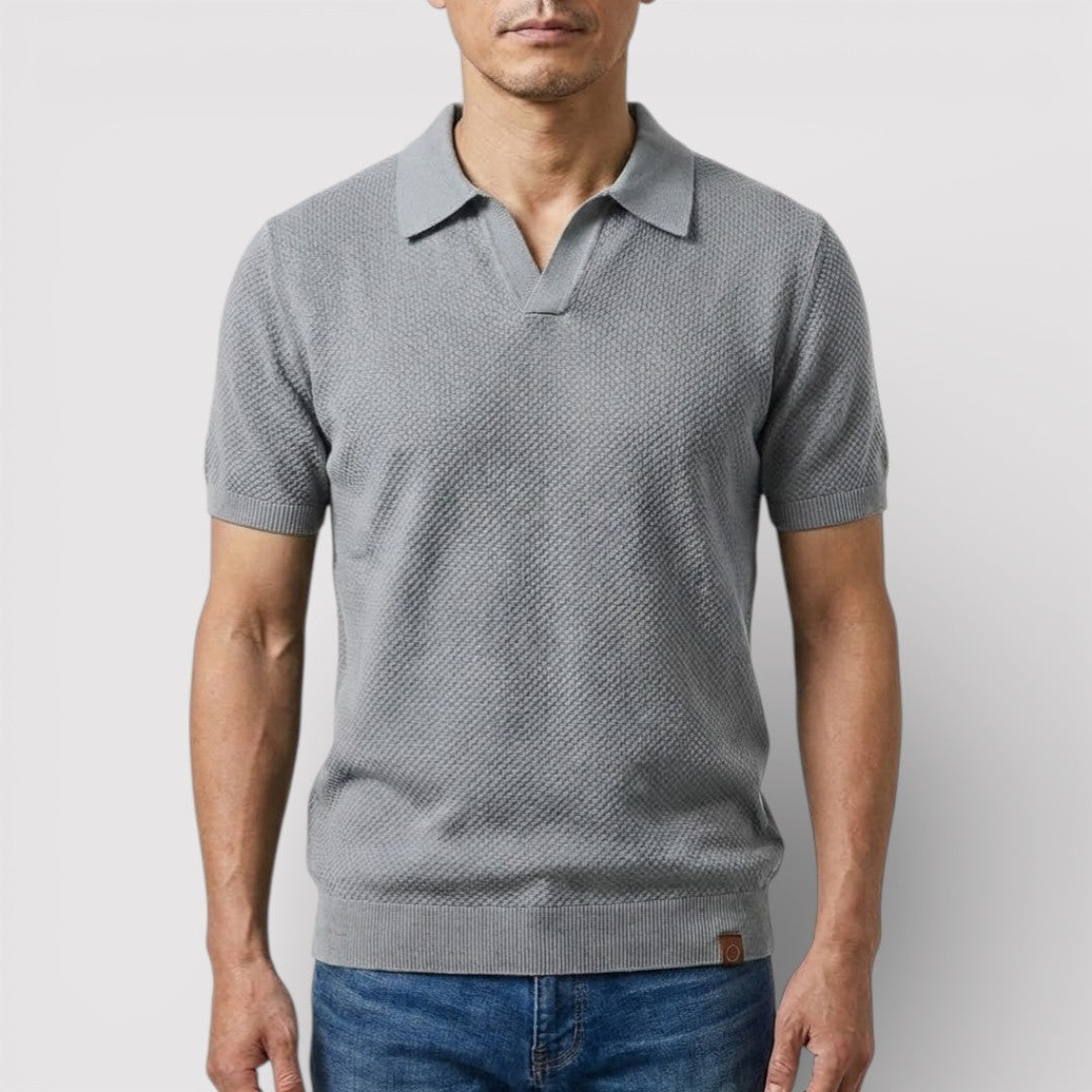 ラグジュアリーなボタンなしポロシャツ