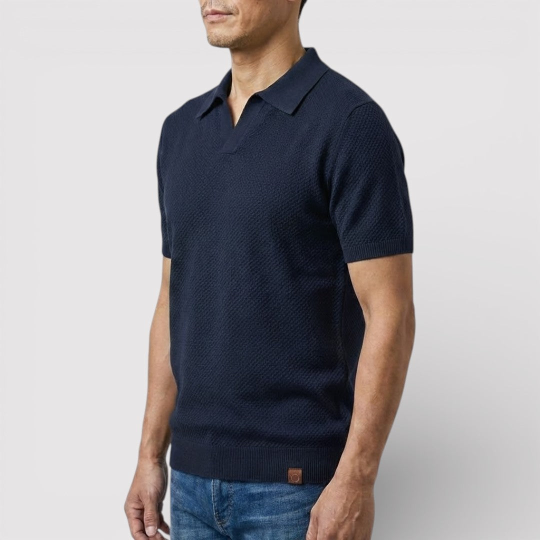 ラグジュアリーなボタンなしポロシャツ