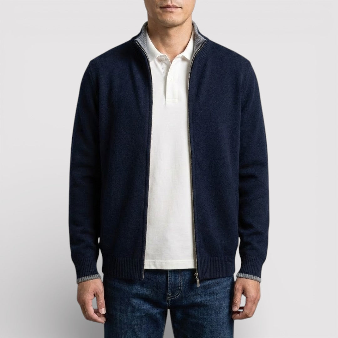 BRIAN レギュラー・ジップ・ニット・セーター