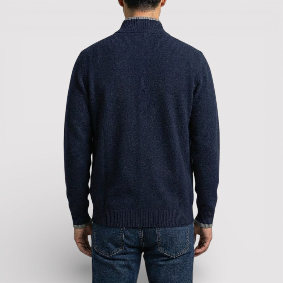 BRIAN レギュラー・ジップ・ニット・セーター