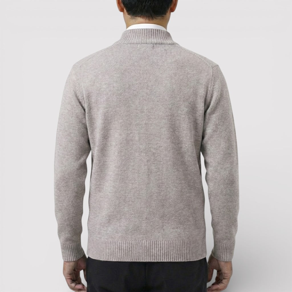 MILO テクスチャード・ニット・ジップ・カーディガン