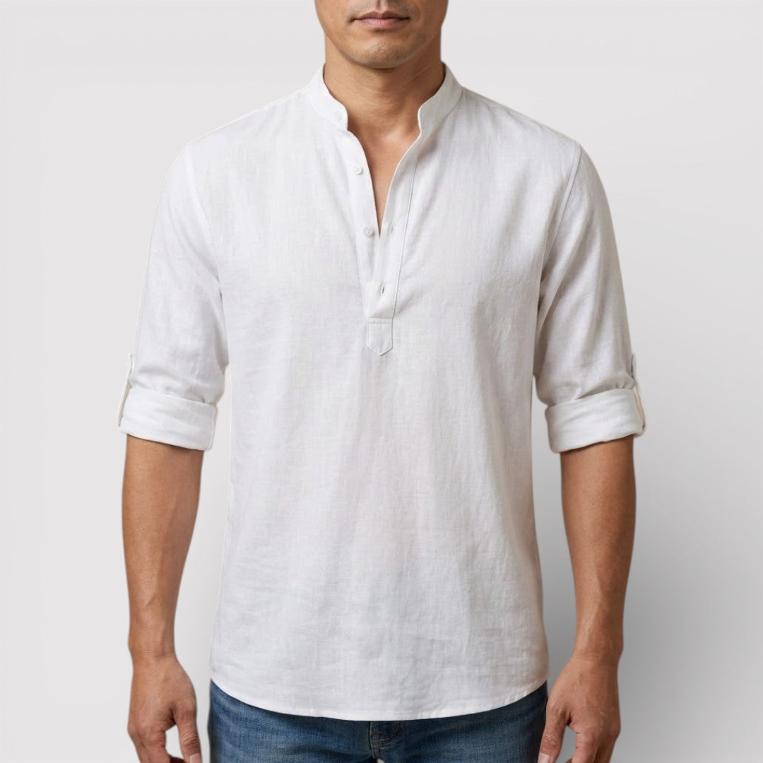 BRENO 春夏バンドカラーシャツ