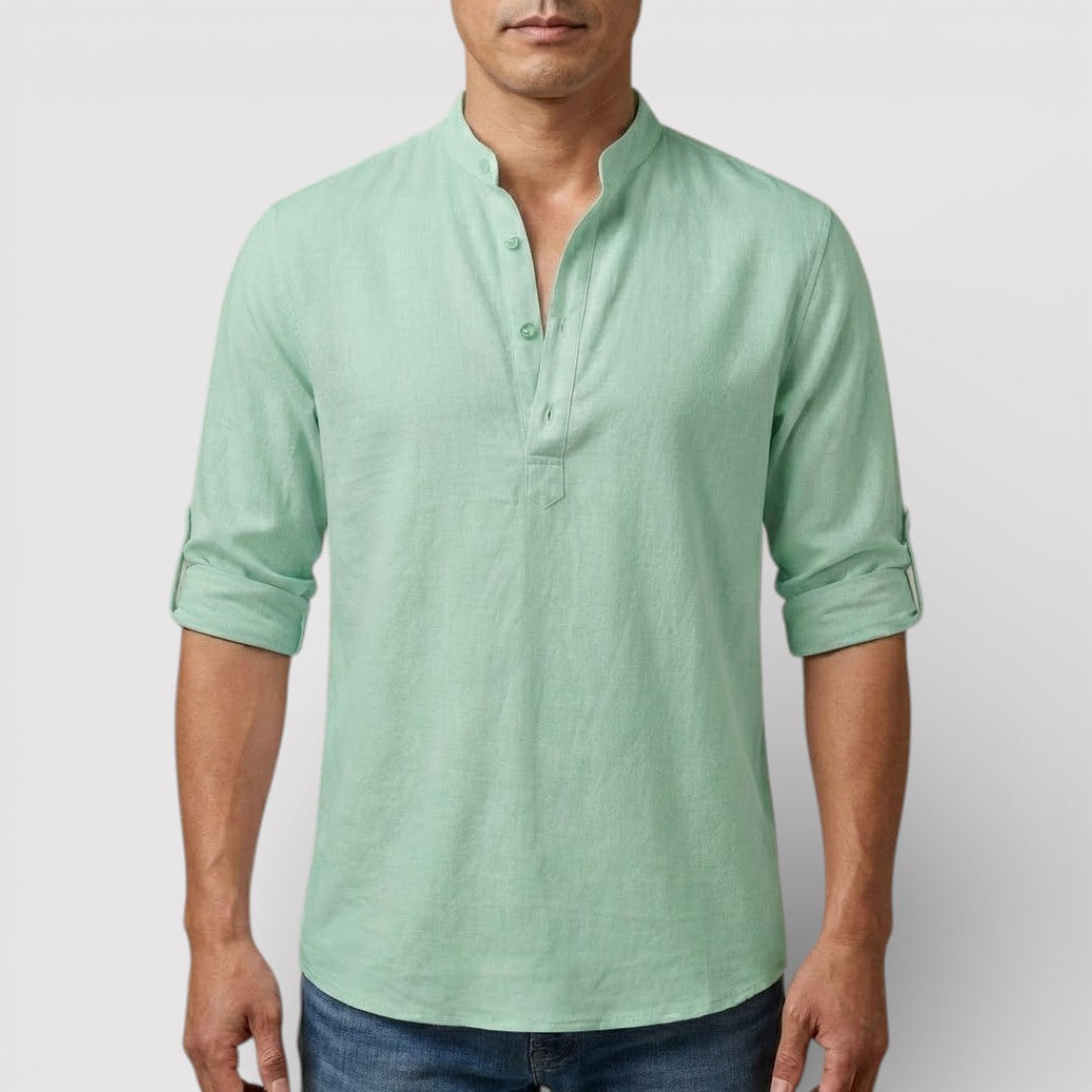 BRENO 春夏バンドカラーシャツ