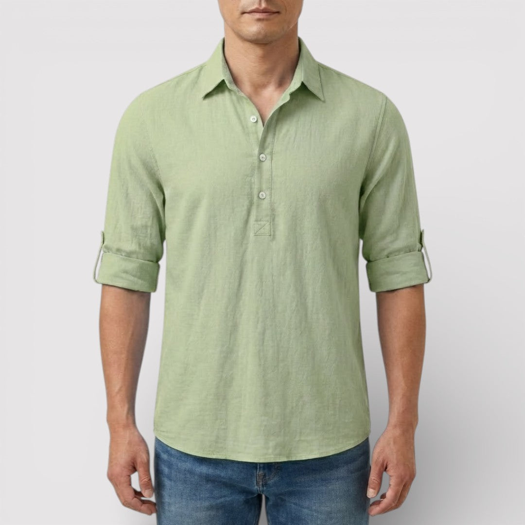 FABIO 春夏リネン・ポロシャツ