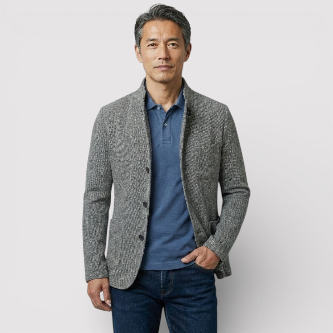 HEIKO ストレッチ・スタンドカラー・ブレザー