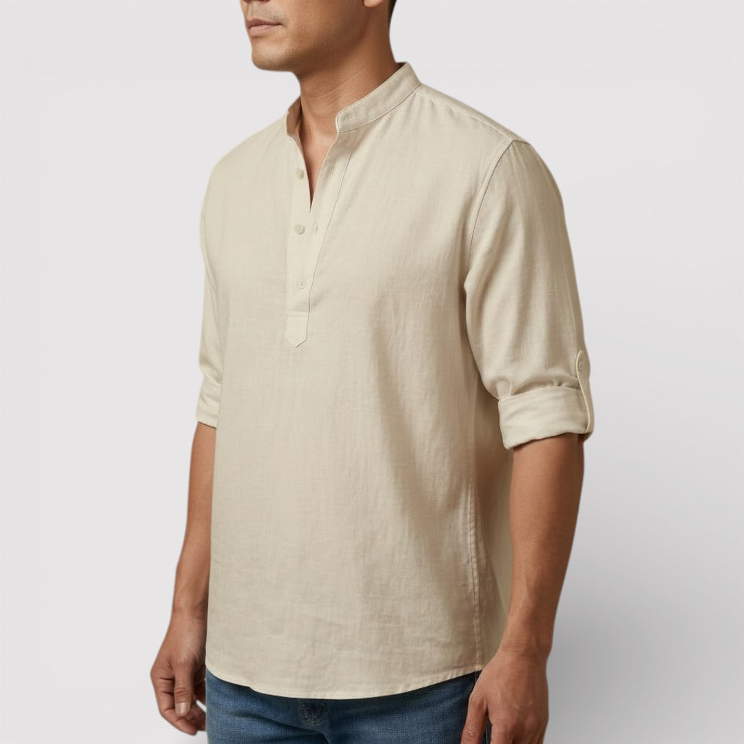 BRENO 春夏バンドカラーシャツ