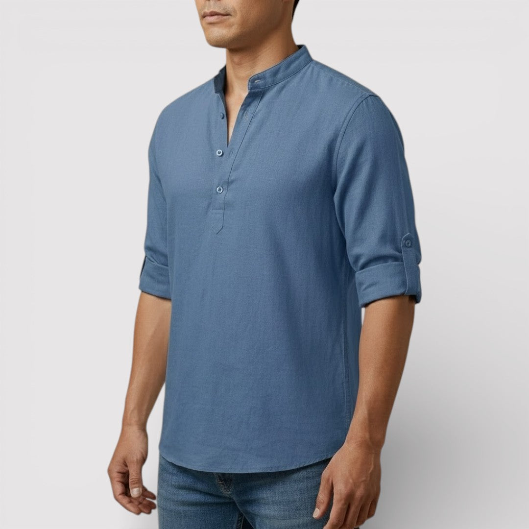 BRENO 春夏バンドカラーシャツ