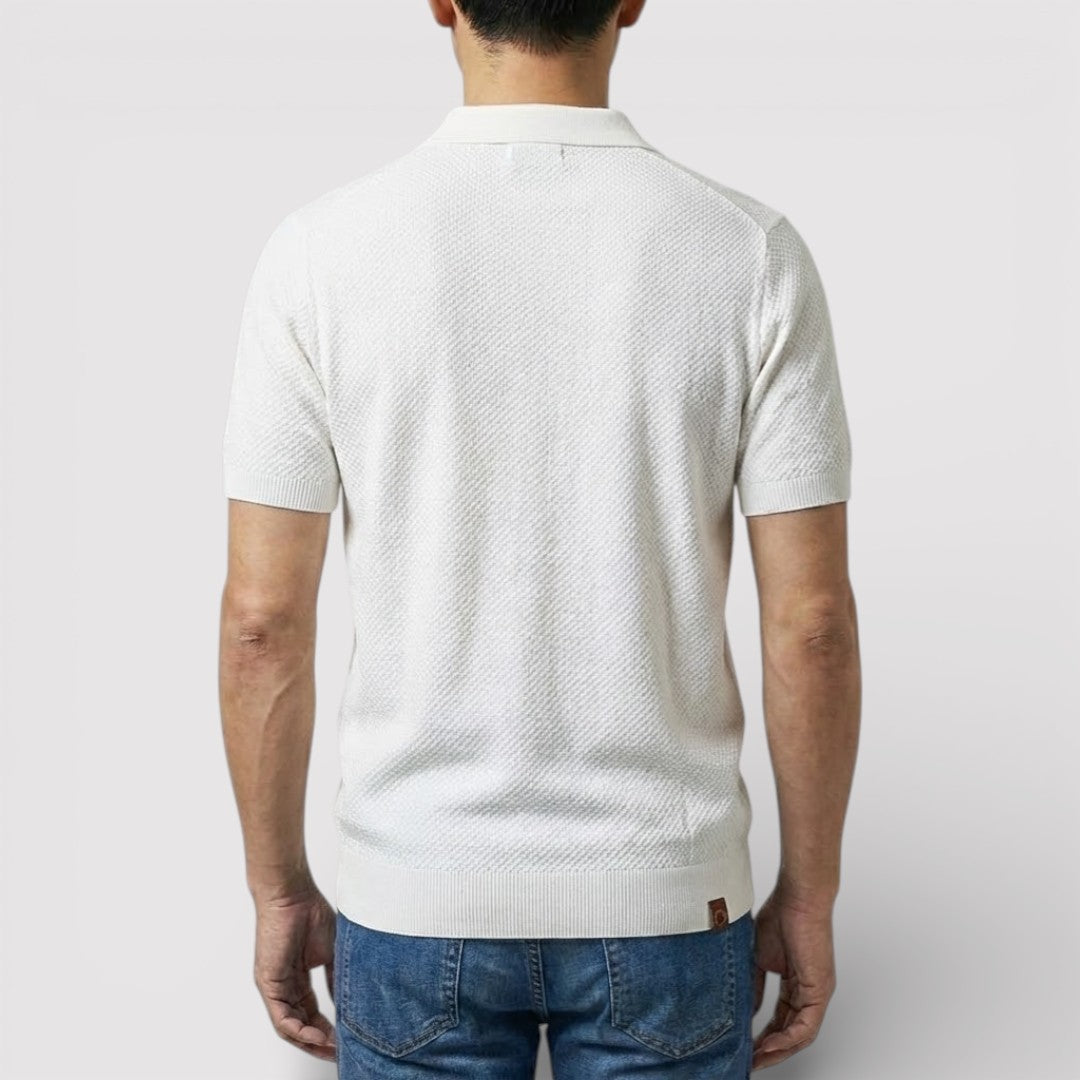 ラグジュアリーなボタンなしポロシャツ