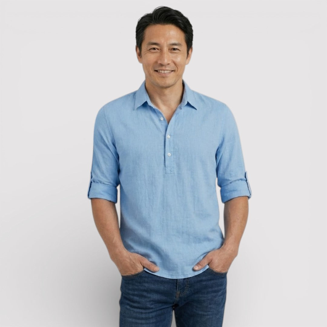 FABIO 春夏リネン・ポロシャツ