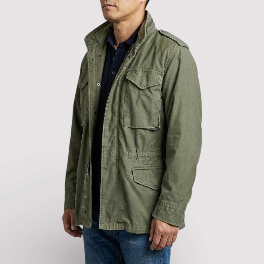 ARNEO 通気性フィールドミリタリージャケット