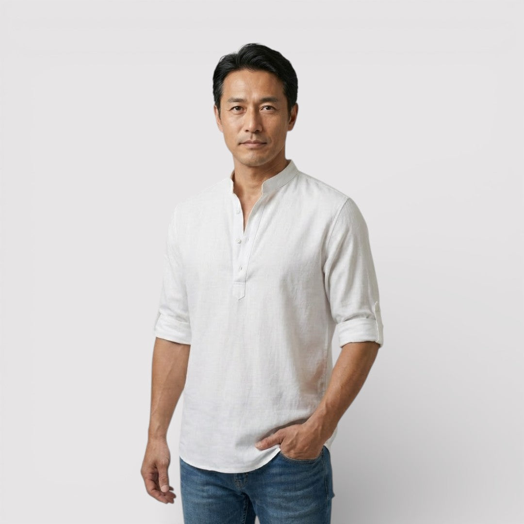 BRENO 春夏バンドカラーシャツ