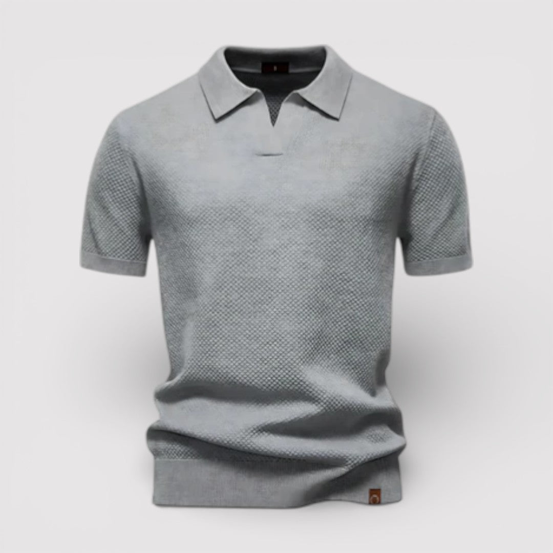 ラグジュアリーなボタンなしポロシャツ