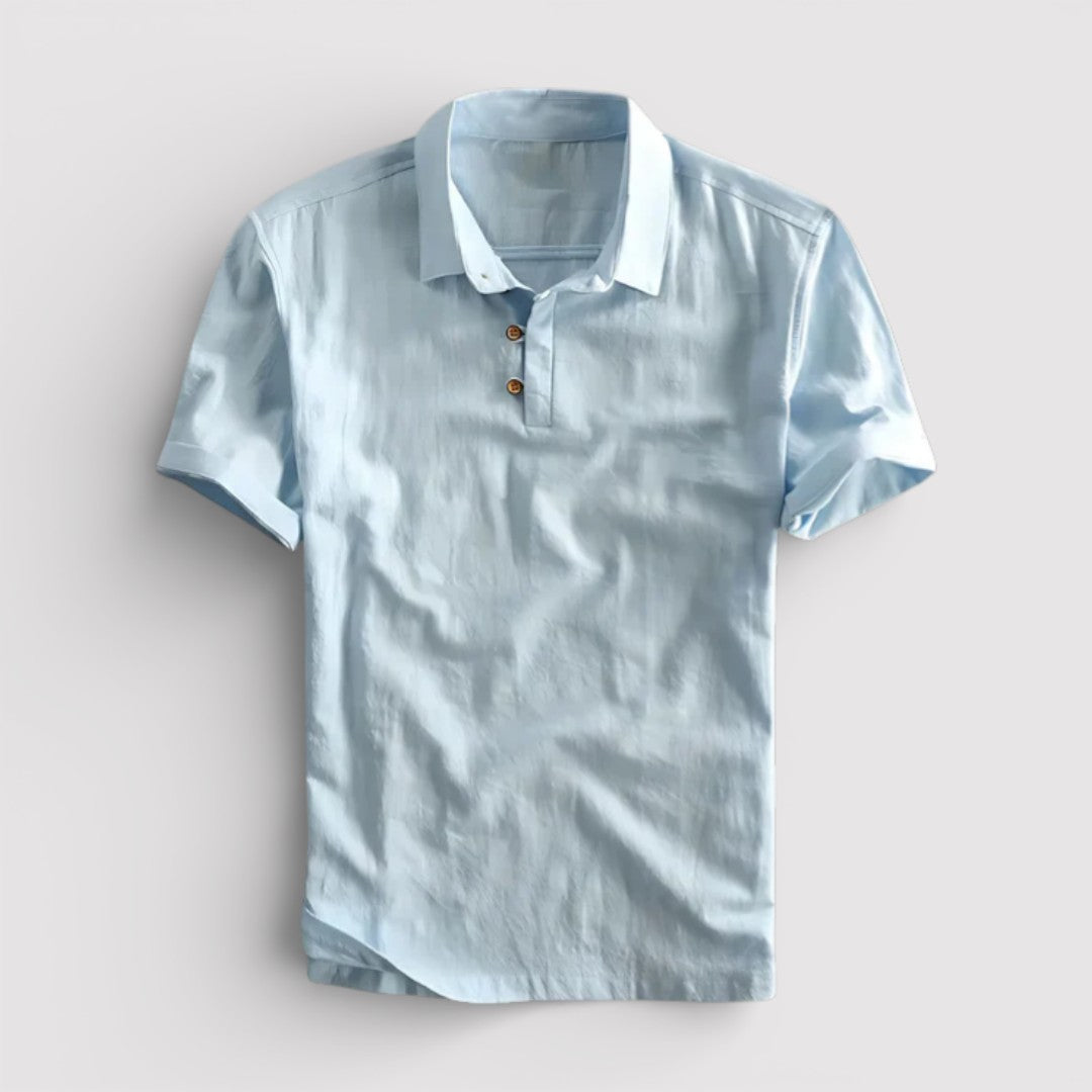 VAREN リネン混レギュラー・ポロシャツ