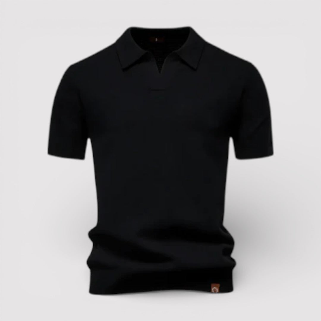 ラグジュアリーなボタンなしポロシャツ