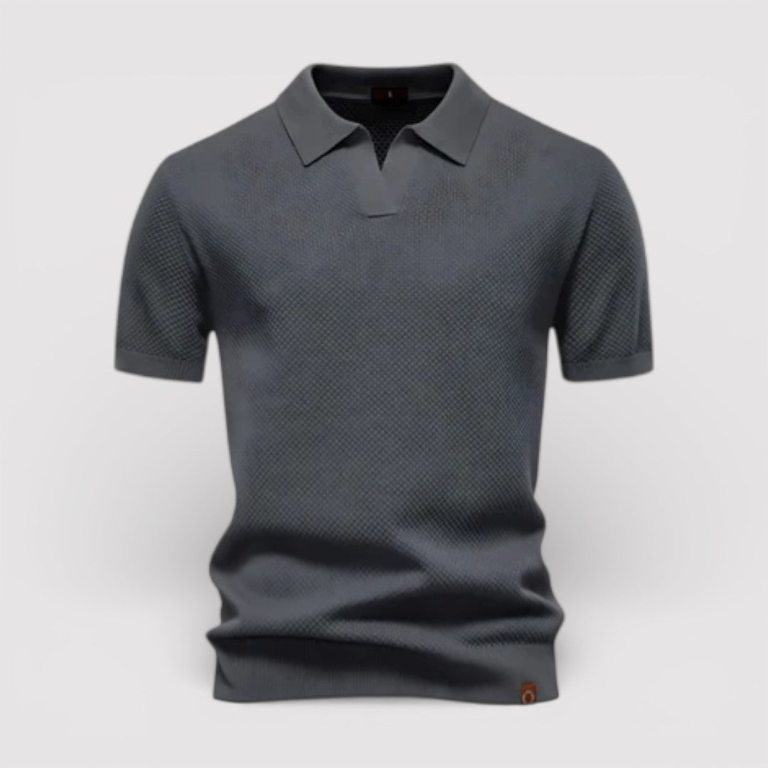 ラグジュアリーなボタンなしポロシャツ
