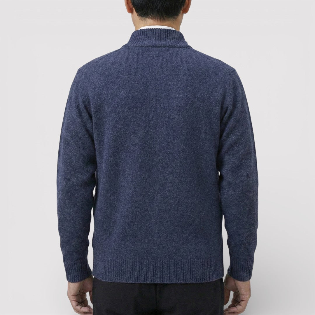 MILO テクスチャード・ニット・ジップ・カーディガン