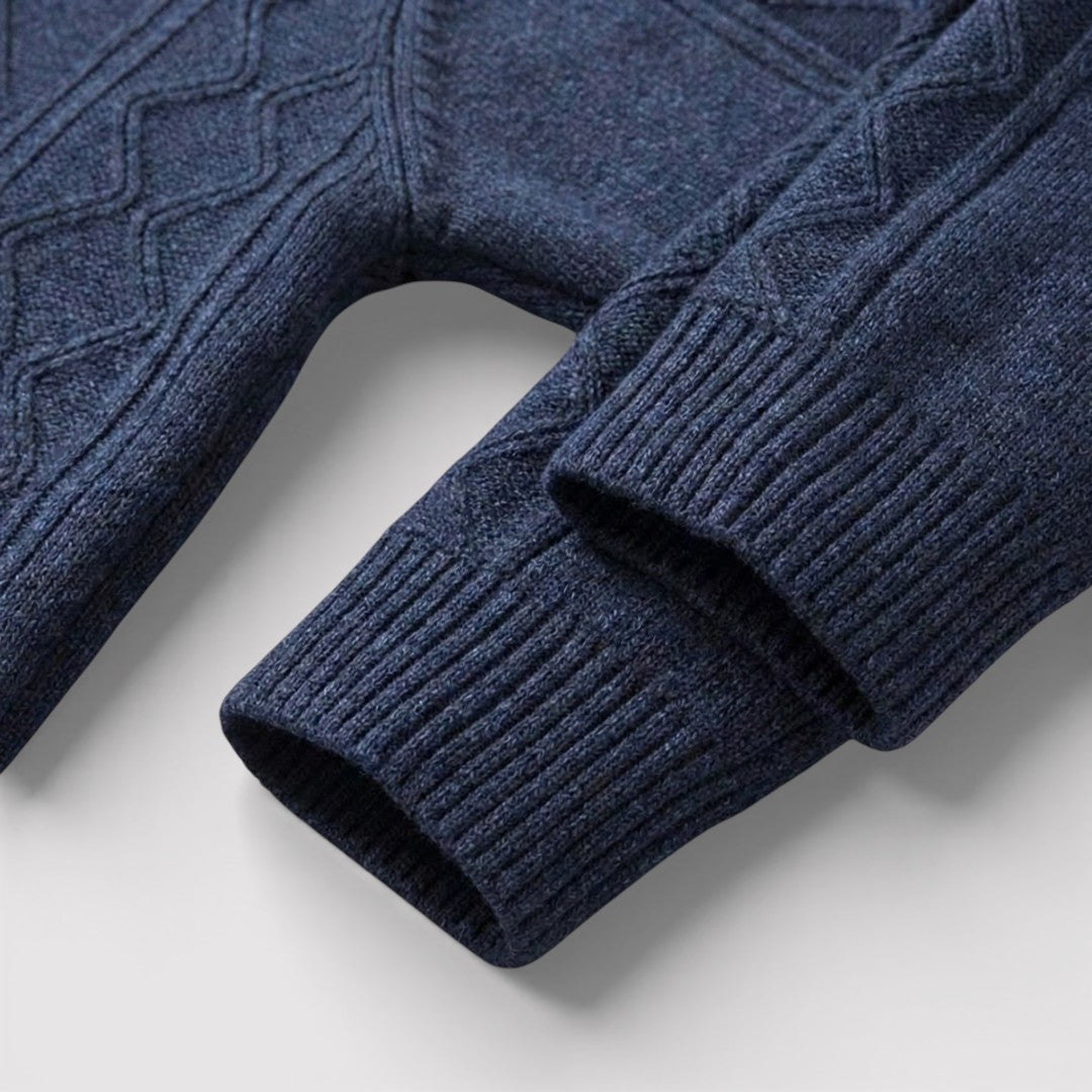 MILO テクスチャード・ニット・ジップ・カーディガン