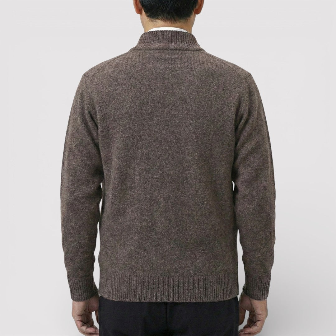 MILO テクスチャード・ニット・ジップ・カーディガン