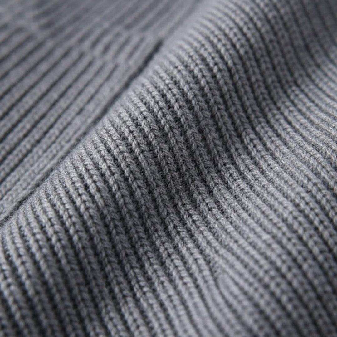 OSCAR ライトウェイト・リブ・ジップ・カーディガン