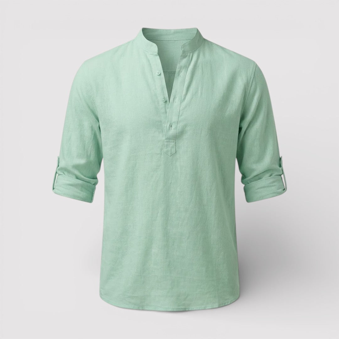 BRENO 春夏バンドカラーシャツ