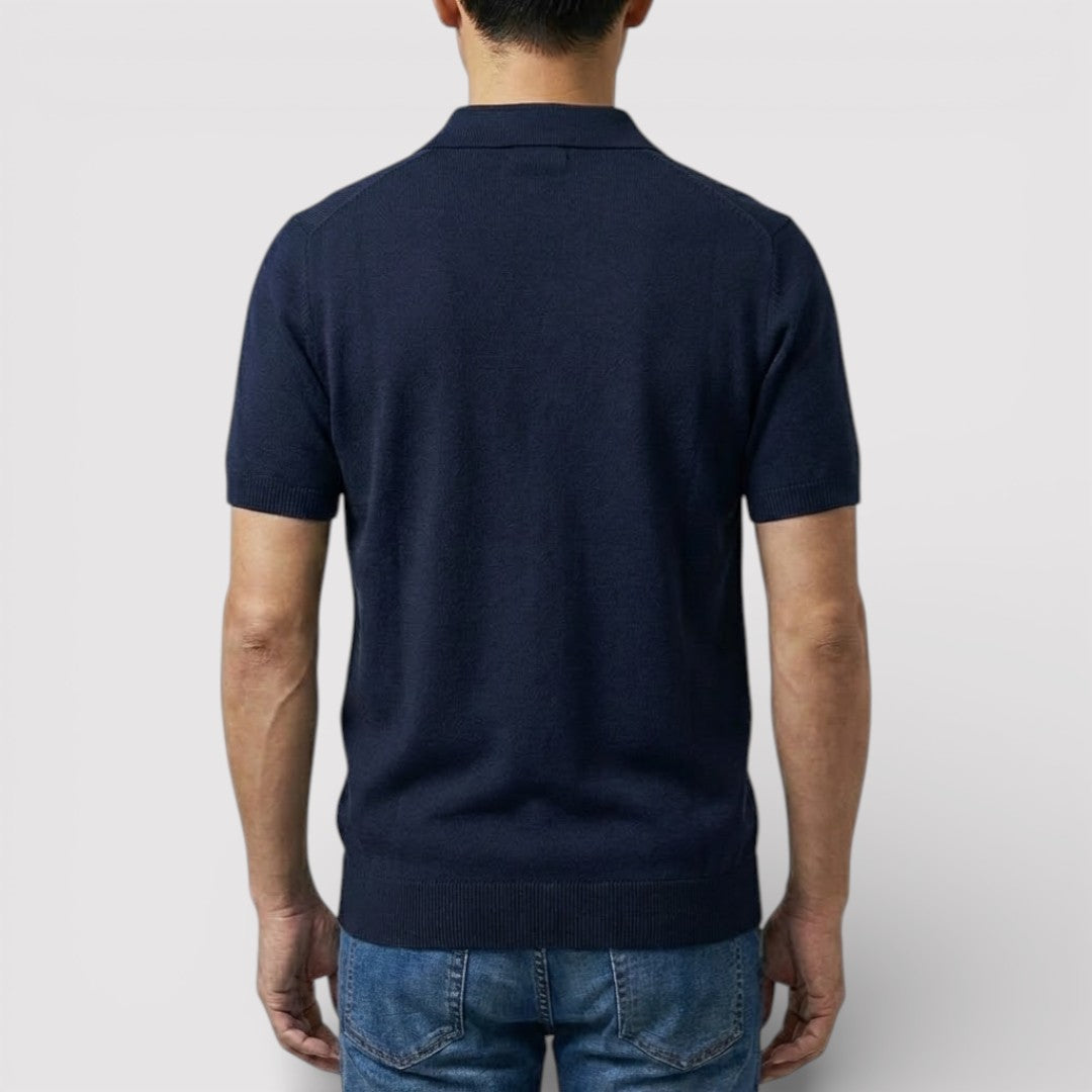 ラグジュアリーなボタンなしポロシャツ