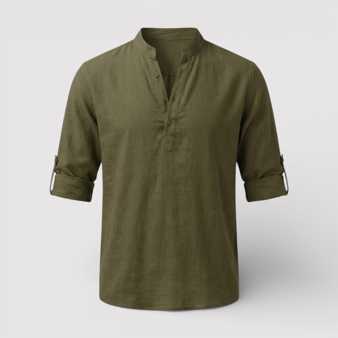 BRENO 春夏バンドカラーシャツ