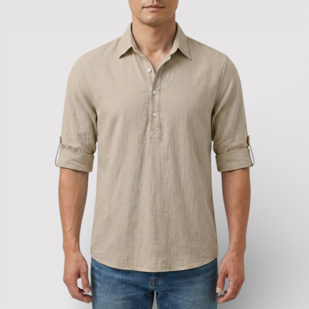 FABIO 春夏リネン・ポロシャツ