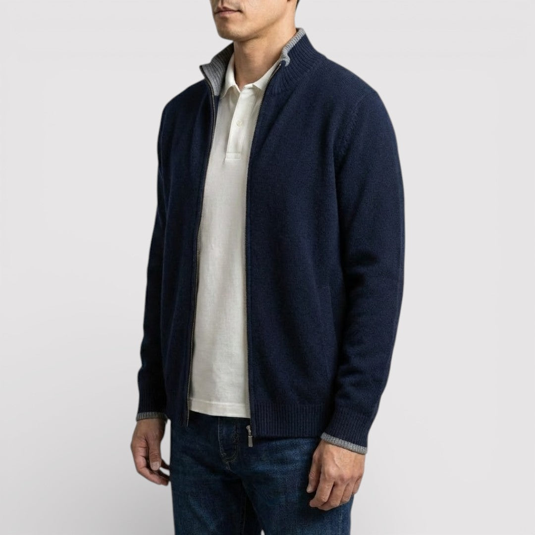 BRIAN レギュラー・ジップ・ニット・セーター