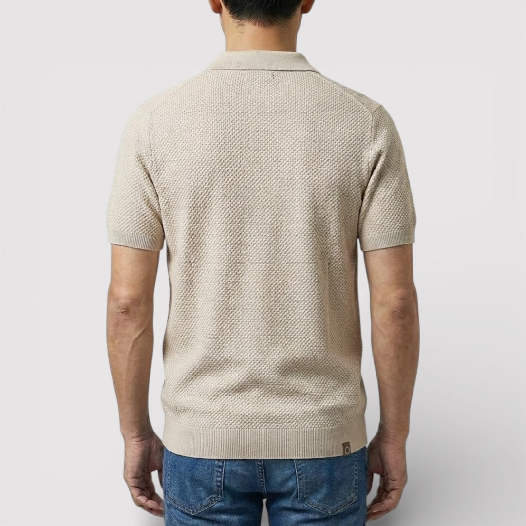 ラグジュアリーなボタンなしポロシャツ