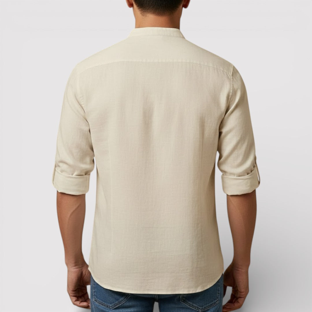 BRENO 春夏バンドカラーシャツ