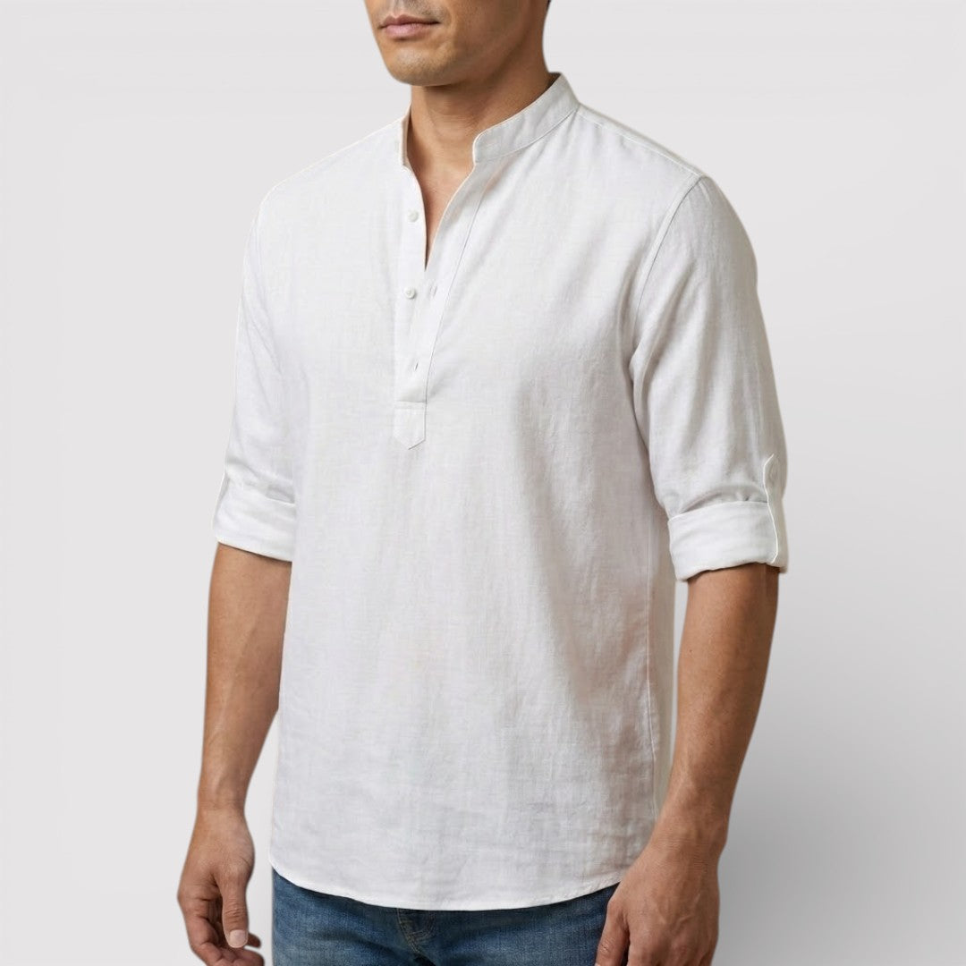 BRENO 春夏バンドカラーシャツ