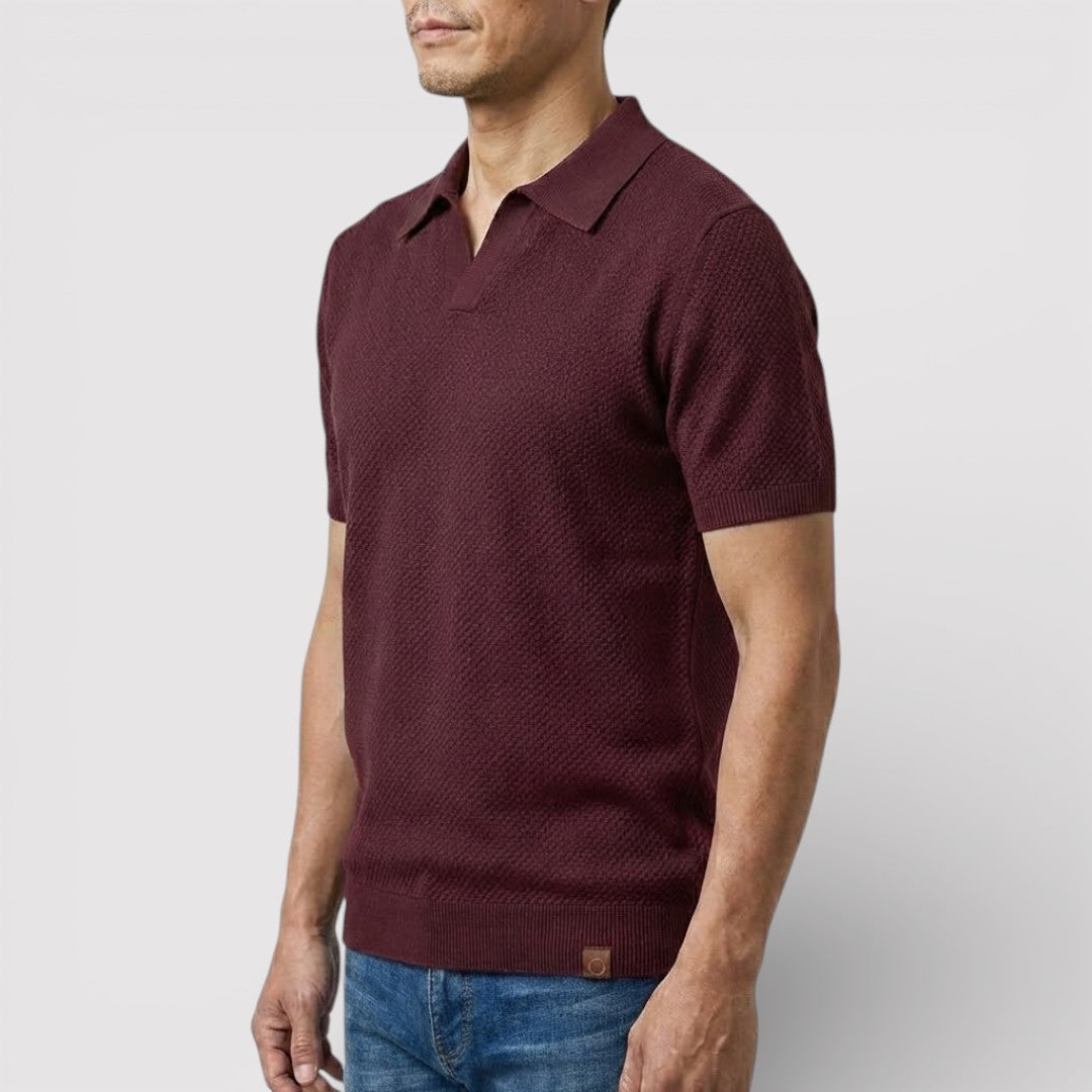 ラグジュアリーなボタンなしポロシャツ