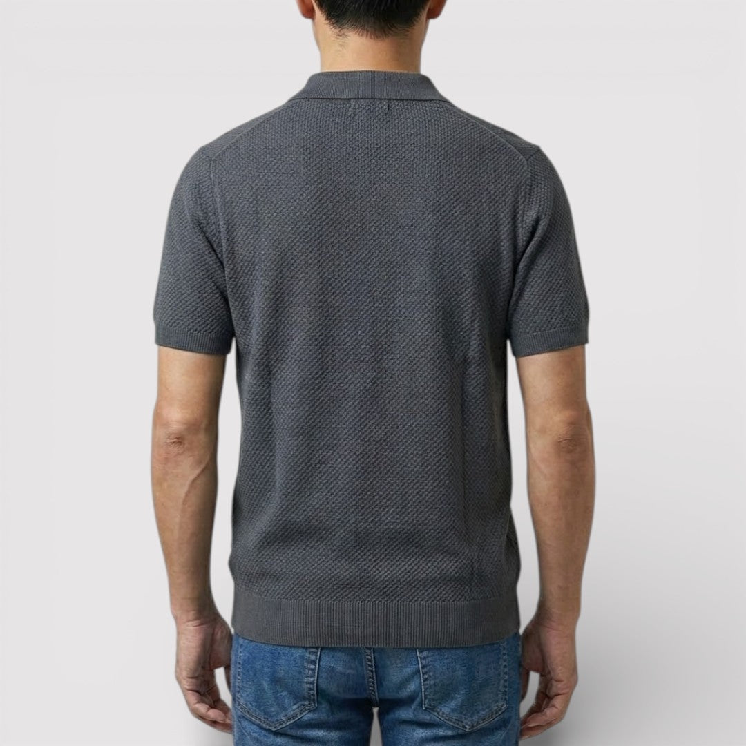 ラグジュアリーなボタンなしポロシャツ