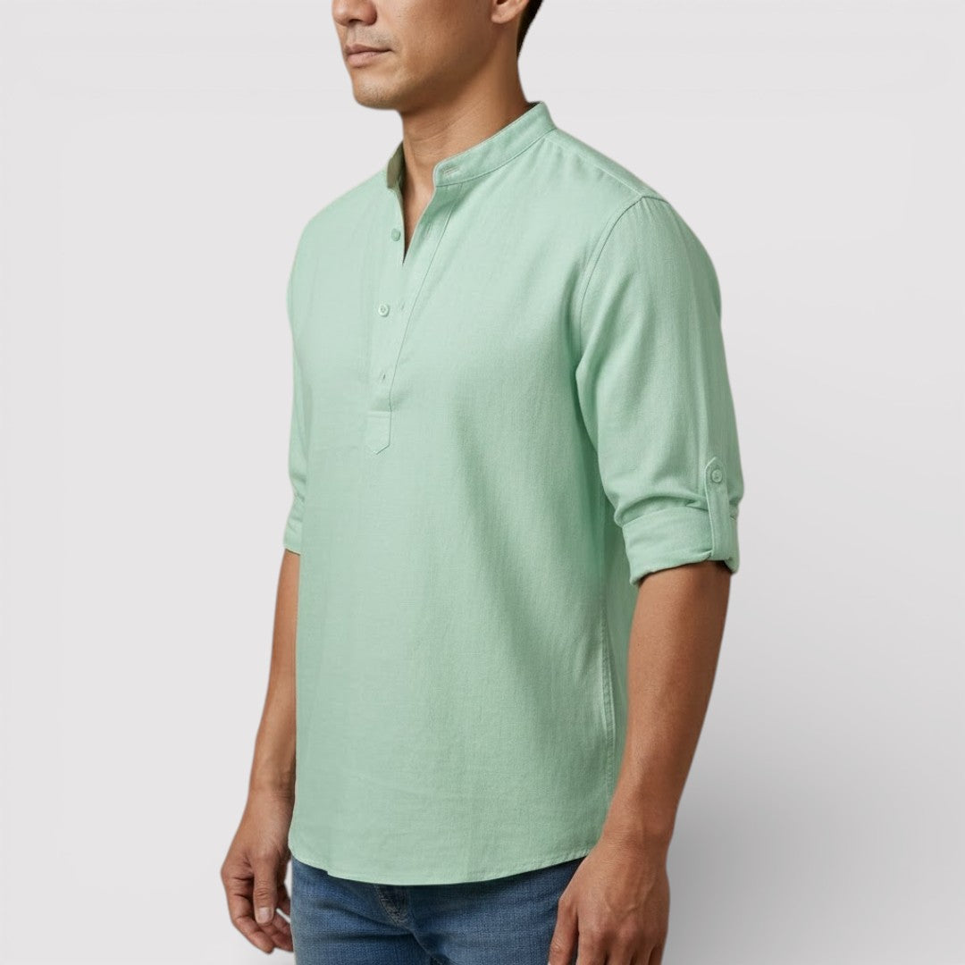 BRENO 春夏バンドカラーシャツ