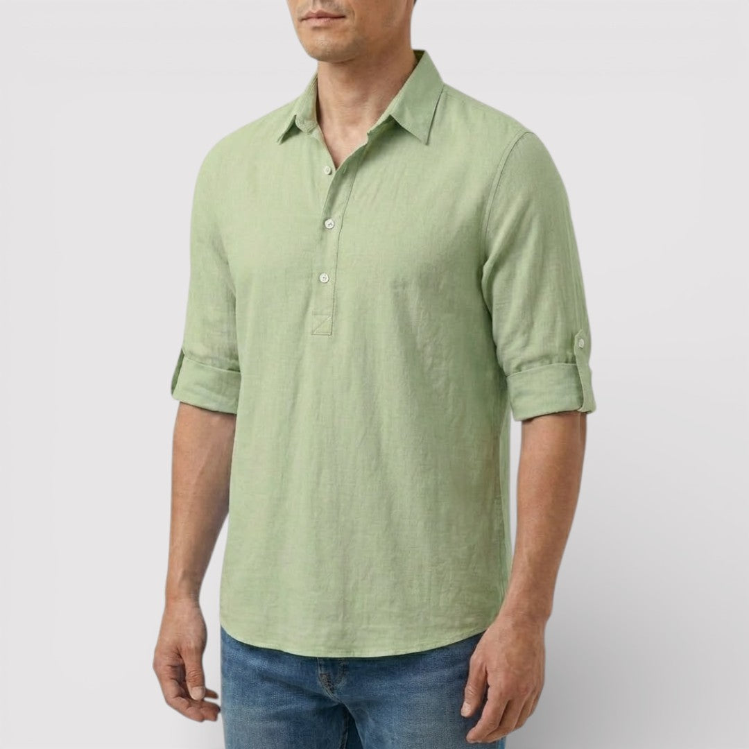 FABIO 春夏リネン・ポロシャツ