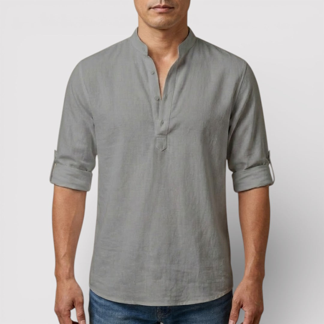 BRENO 春夏バンドカラーシャツ