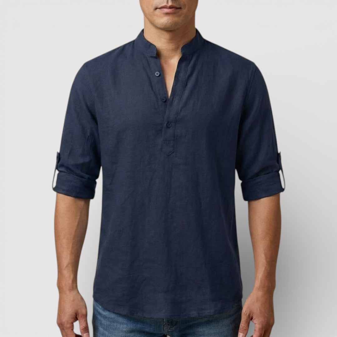 BRENO 春夏バンドカラーシャツ