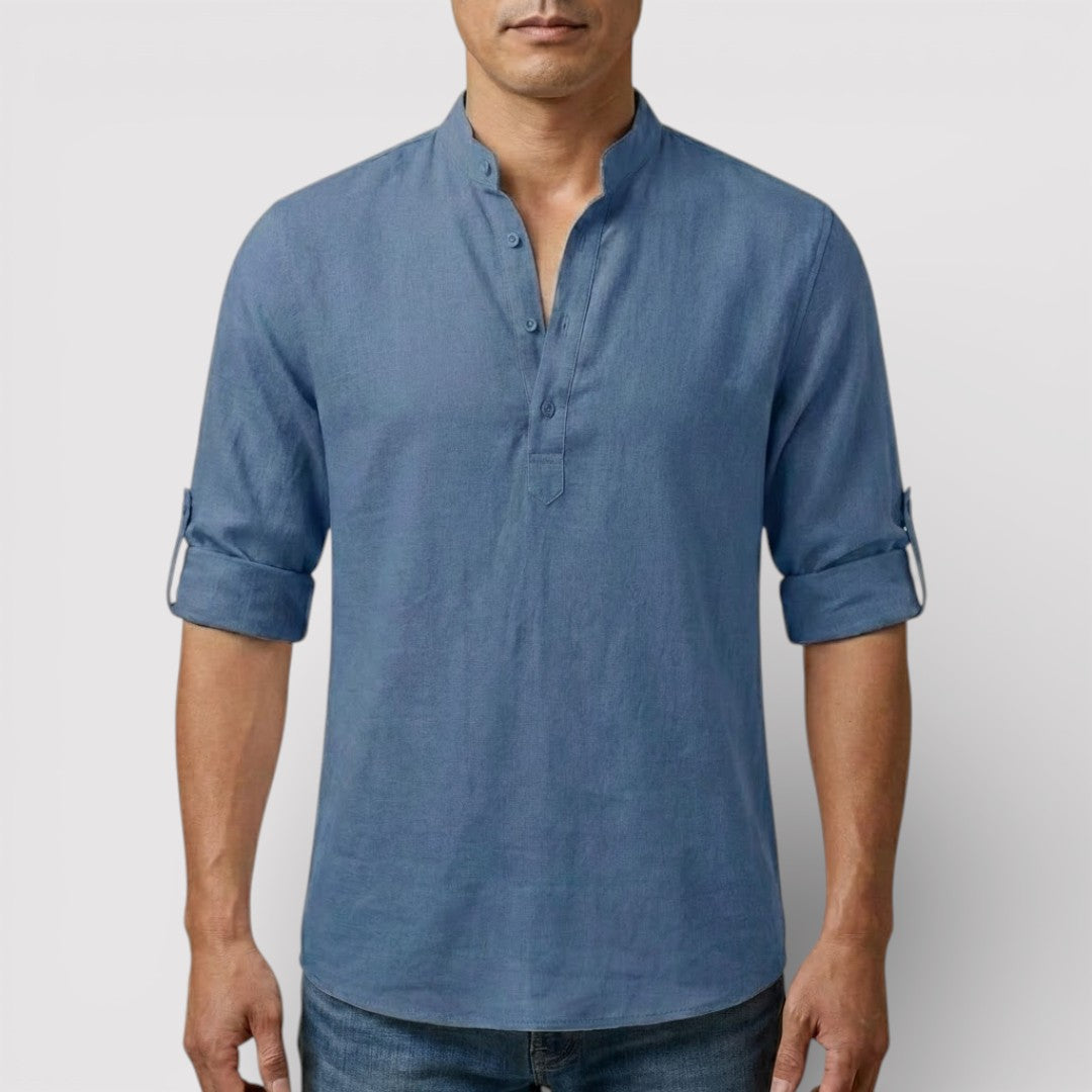 BRENO 春夏バンドカラーシャツ