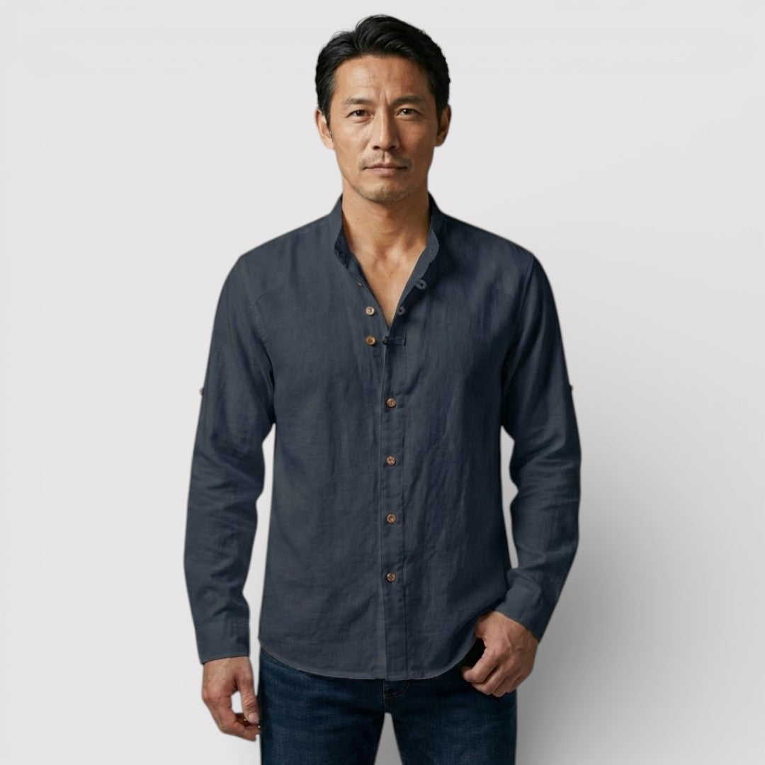 スタイリッシュな長袖シャツ