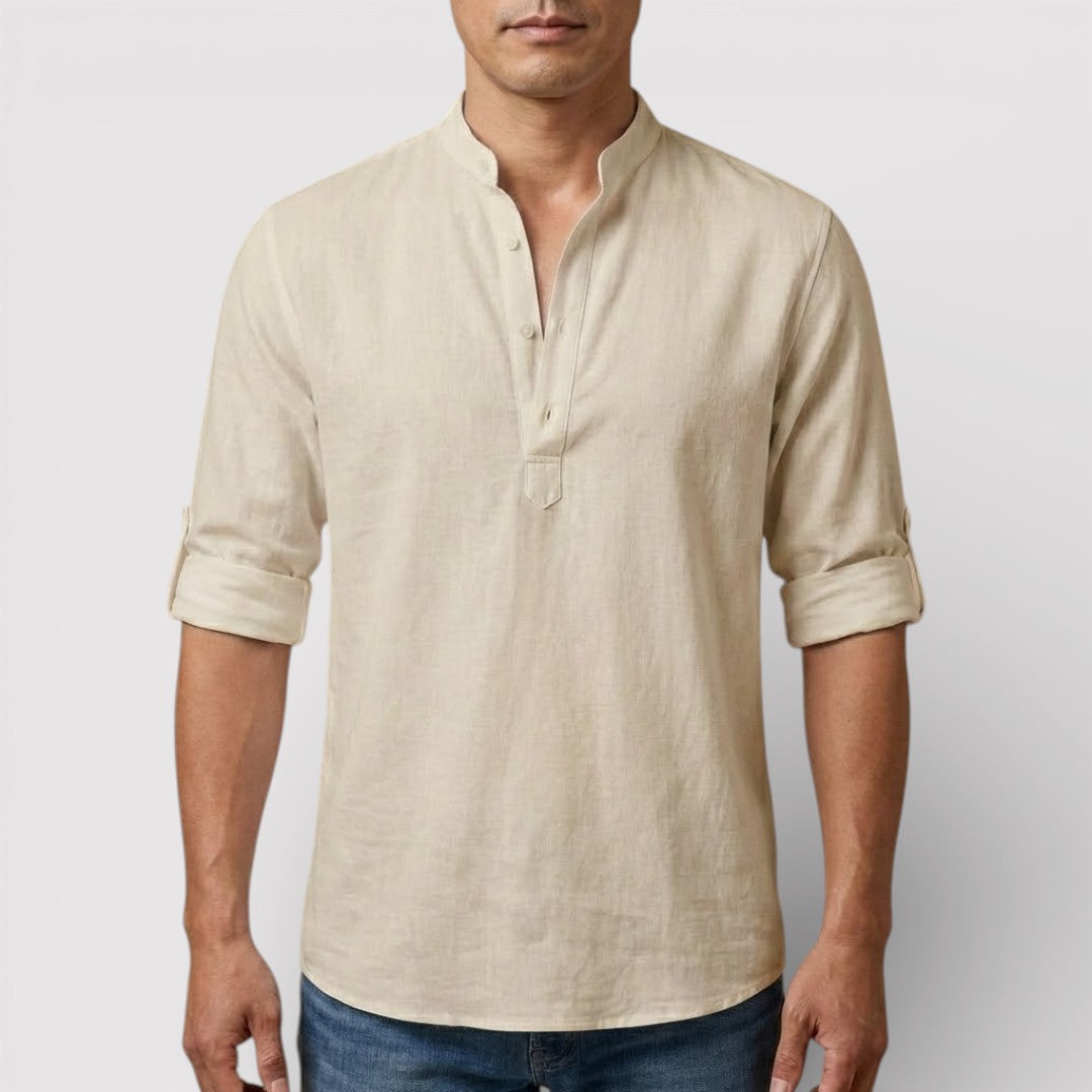 BRENO 春夏バンドカラーシャツ