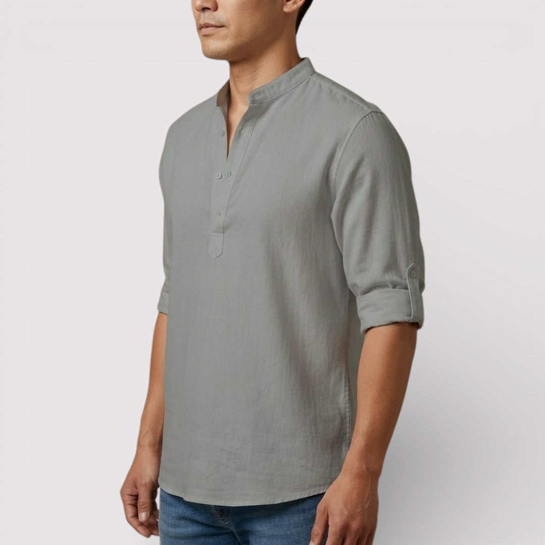 BRENO 春夏バンドカラーシャツ