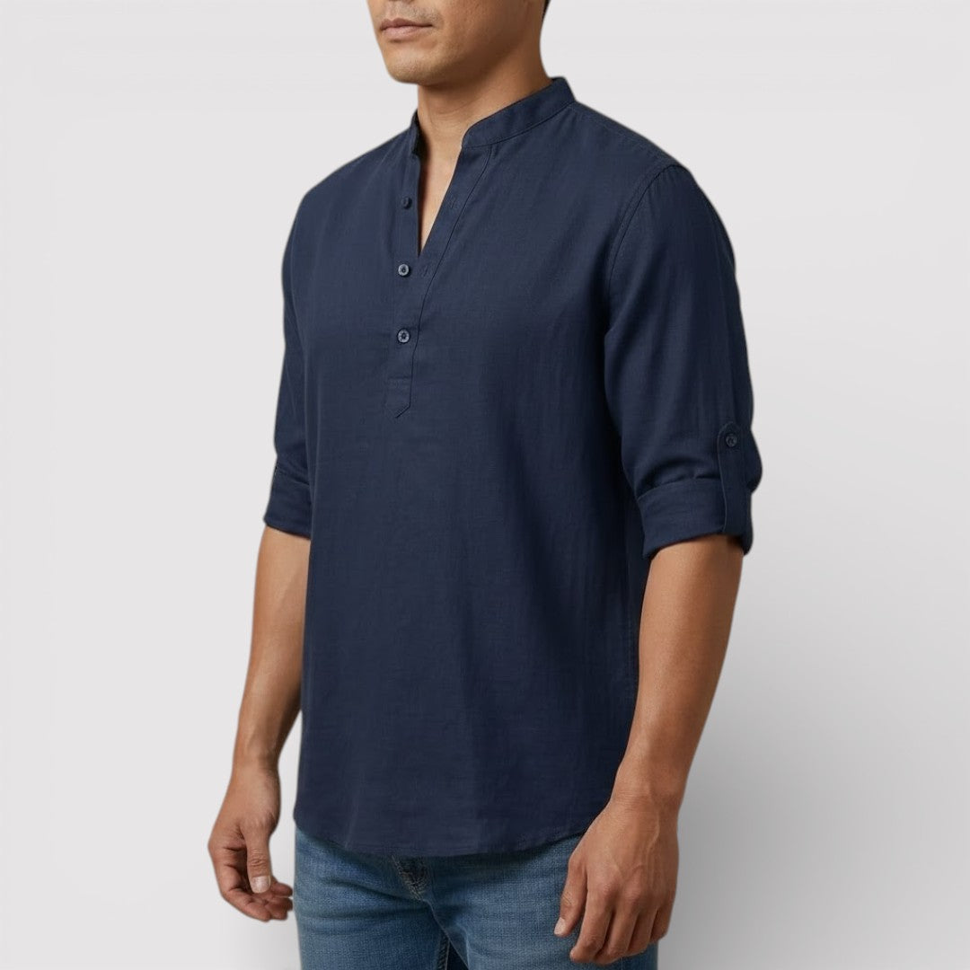 BRENO 春夏バンドカラーシャツ