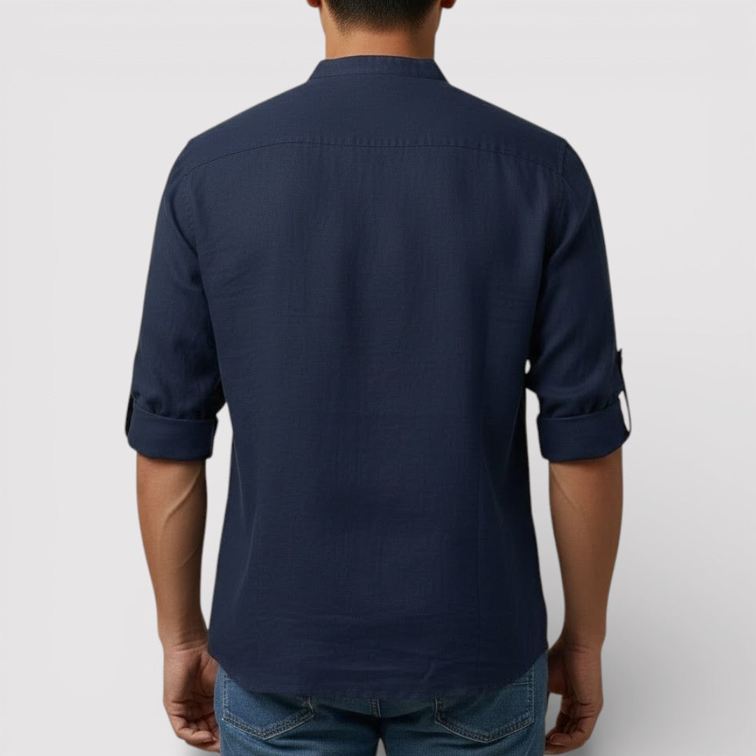 BRENO 春夏バンドカラーシャツ