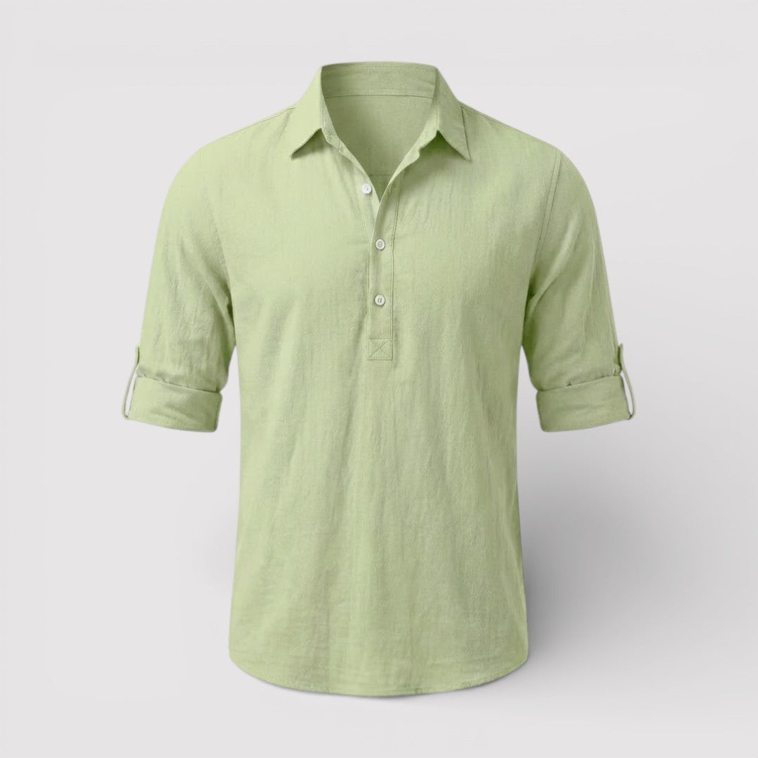 FABIO 春夏リネン・ポロシャツ