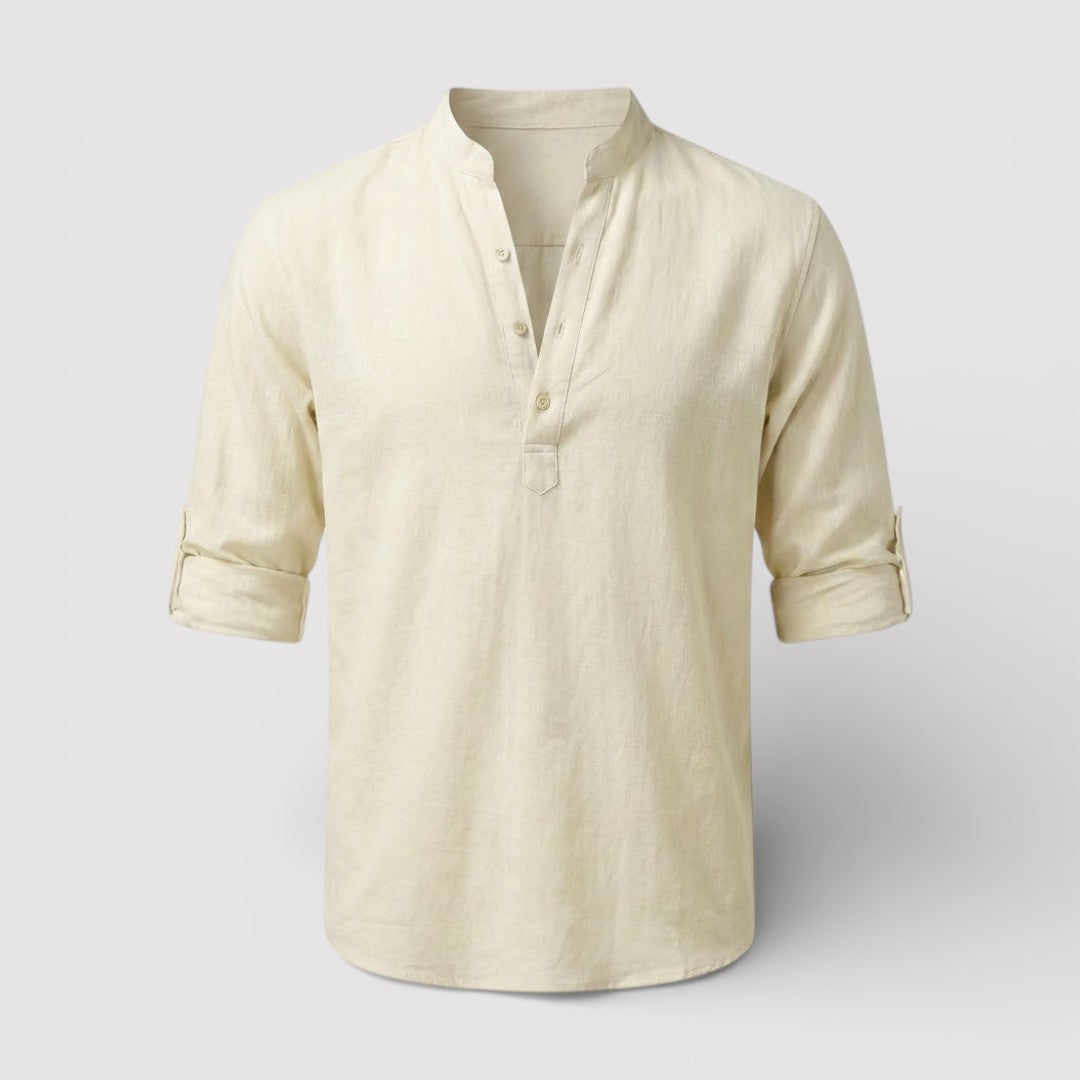 BRENO 春夏バンドカラーシャツ