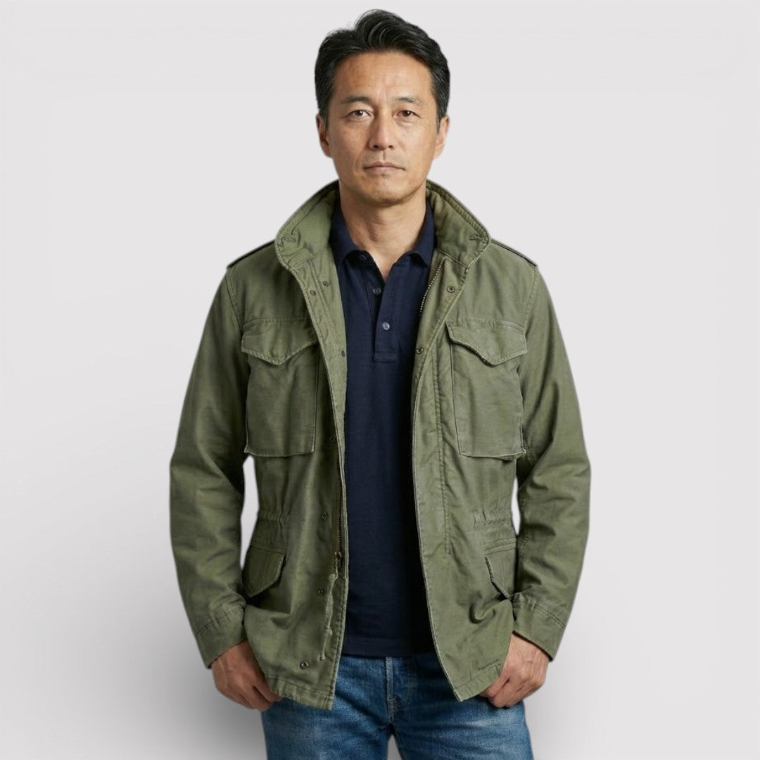 ARNEO 通気性フィールドミリタリージャケット